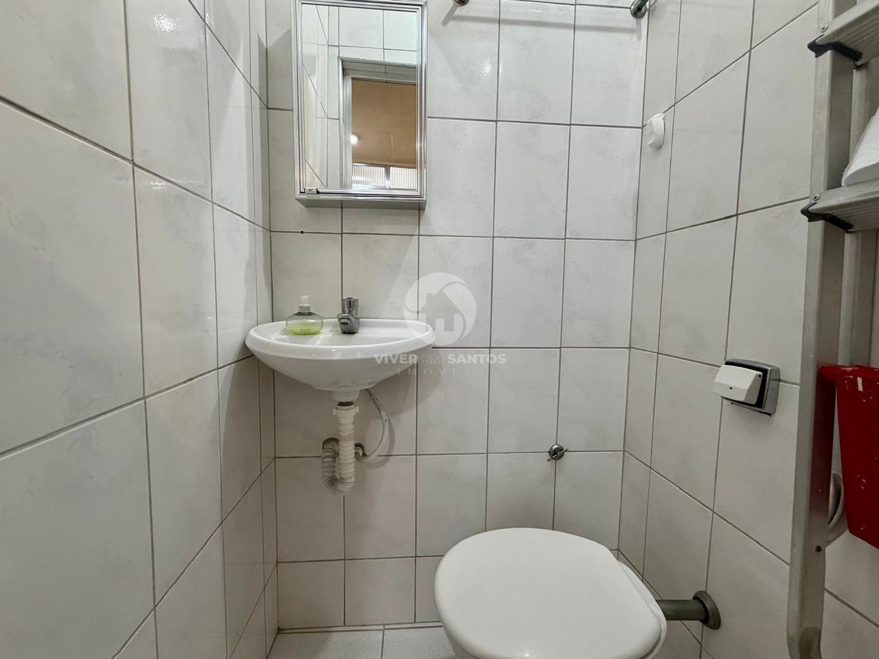 Apartamento Porteira Fechada, Varanda com Vista para o Mar e a 50 Metros da Praia do Boqueirão – Santos/SP em Boqueirão, Santos — foto 22