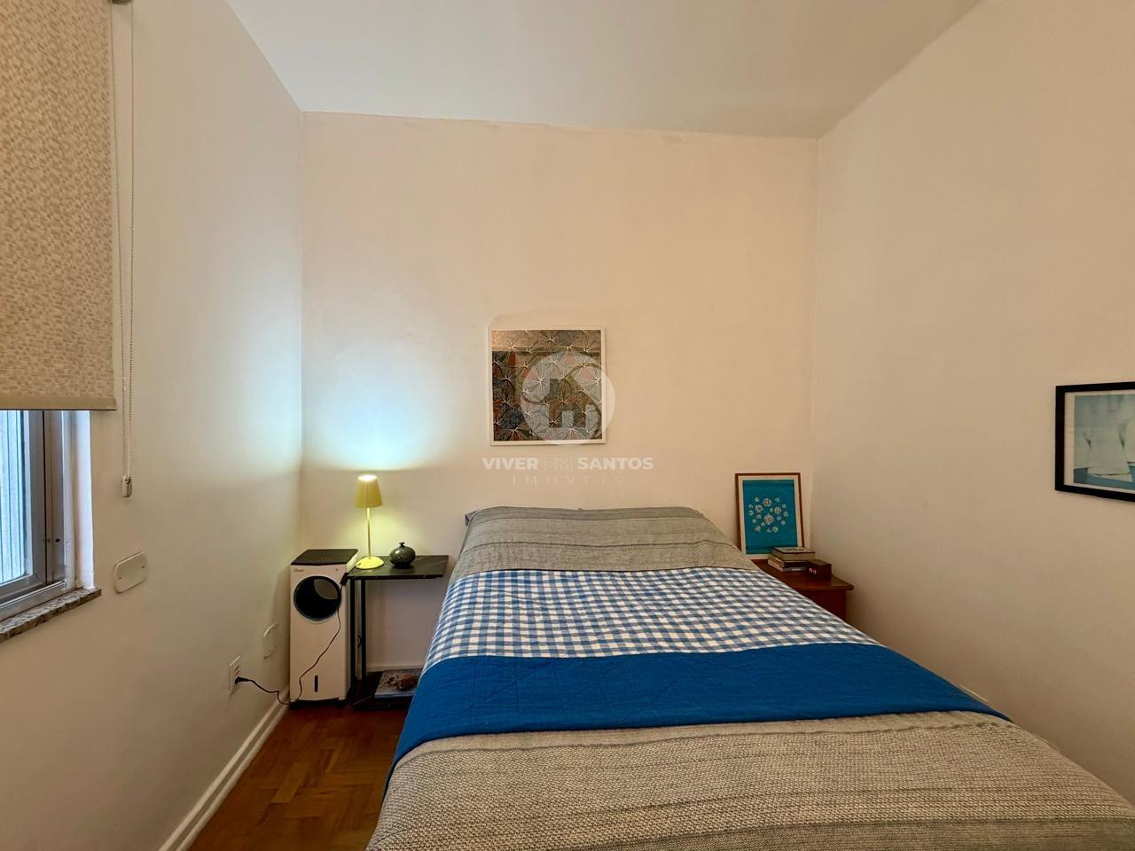 Apartamento Porteira Fechada, Varanda com Vista para o Mar e a 50 Metros da Praia do Boqueirão – Santos/SP em Boqueirão, Santos — foto 10