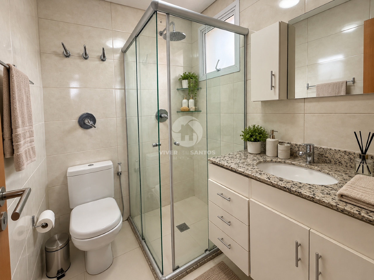 Apartamento 52 m², Andar Alto, 1 Suíte, Varanda e Vaga Demarcada no Residencial Ibiza – Embaré, Santos/SP em Embaré, Santos — foto 11
