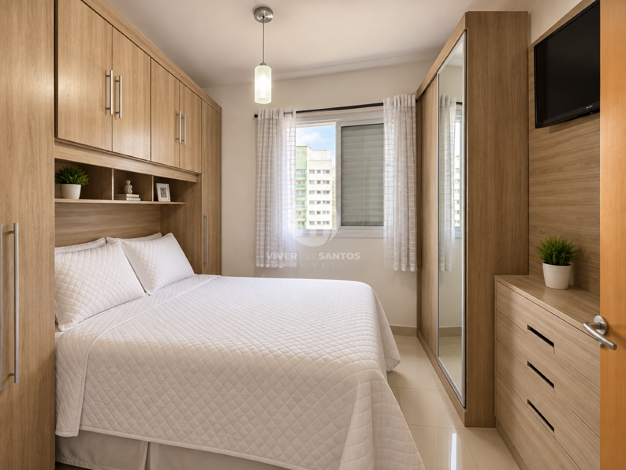 Apartamento 52 m², Andar Alto, 1 Suíte, Varanda e Vaga Demarcada no Residencial Ibiza – Embaré, Santos/SP em Embaré, Santos — foto 9
