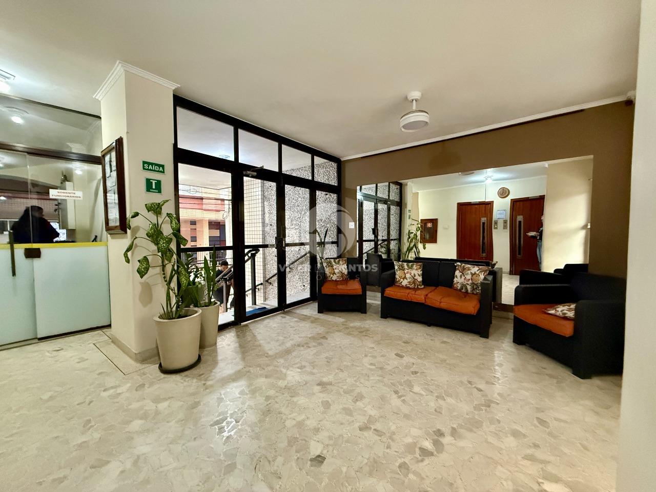Apartamento Frente Mar, 75 m², 2 Dormitórios e Varanda com Vista para o Mar na Pompéia – Santos/SP em Pompéia, Santos — foto 2