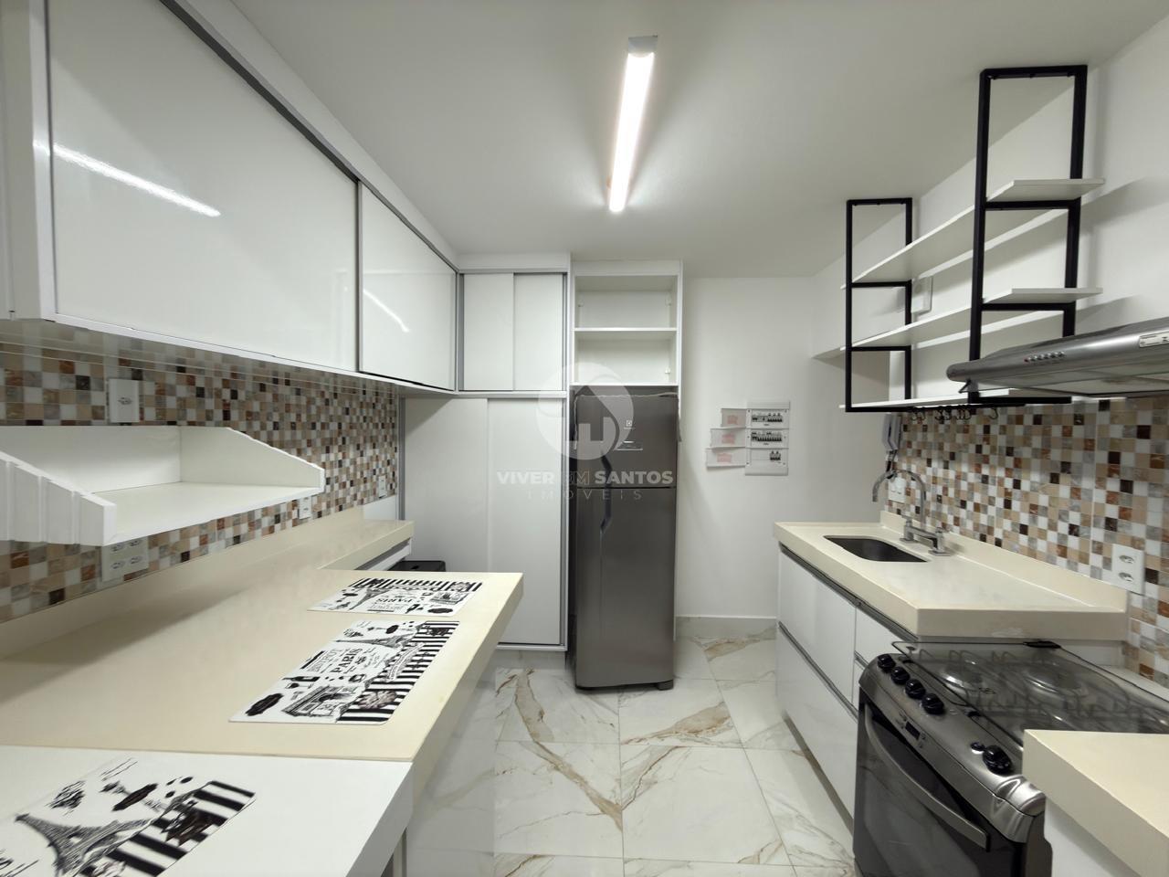 Apartamento Reformado, Andar Alto, 2 Dormitórios e Vista para o Mar na Avenida da Praia – Pompéia, Santos/SP em Pompéia, Santos — foto 15