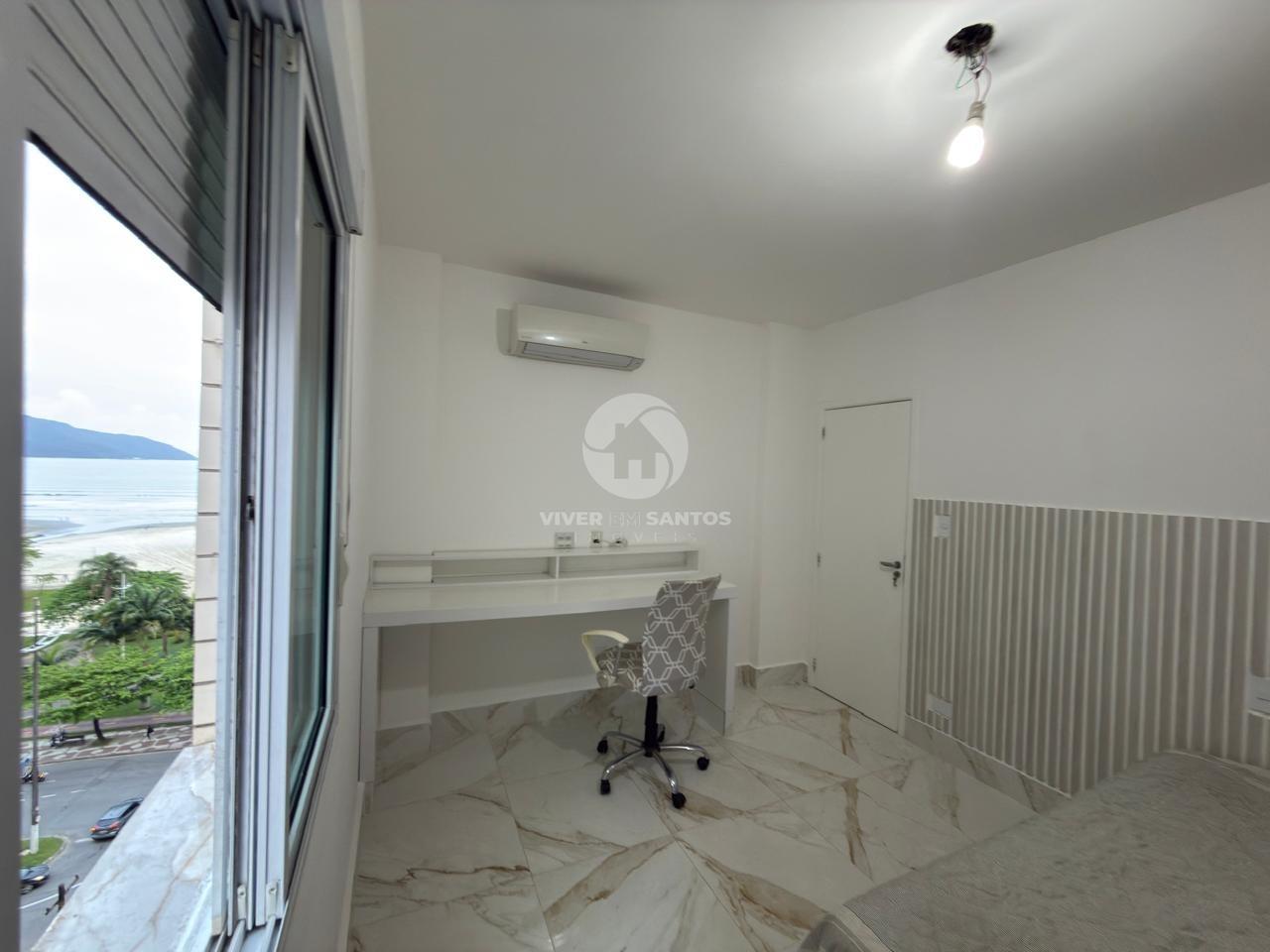 Apartamento Reformado, Andar Alto, 2 Dormitórios e Vista para o Mar na Avenida da Praia – Pompéia, Santos/SP em Pompéia, Santos — foto 9