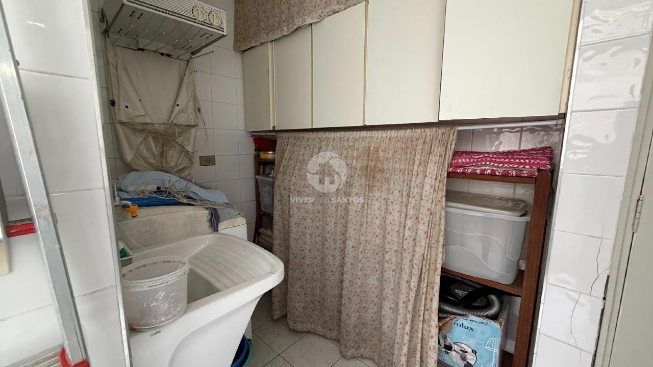 Apartamento 2 Dormitórios, Varanda, Vista Lateral para o Mar e Dependência Completa na Aparecida – Santos/SP em Aparecida, Santos — foto 28