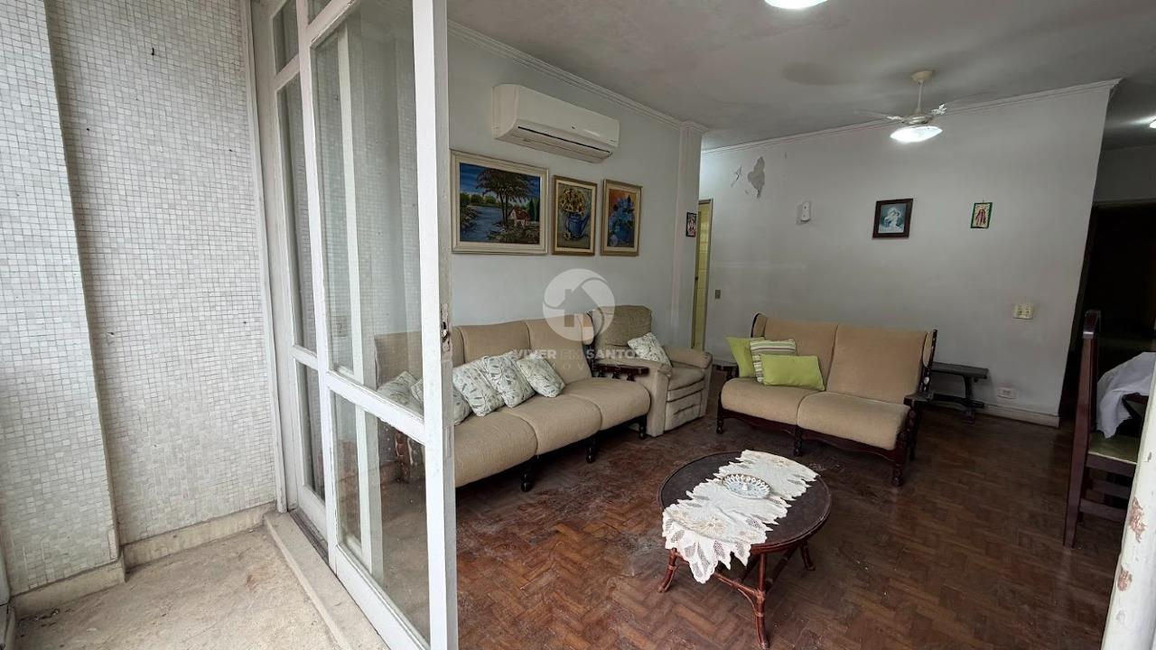 Apartamento 2 Dormitórios, Varanda, Vista Lateral para o Mar e Dependência Completa na Aparecida – Santos/SP em Aparecida, Santos — foto 3