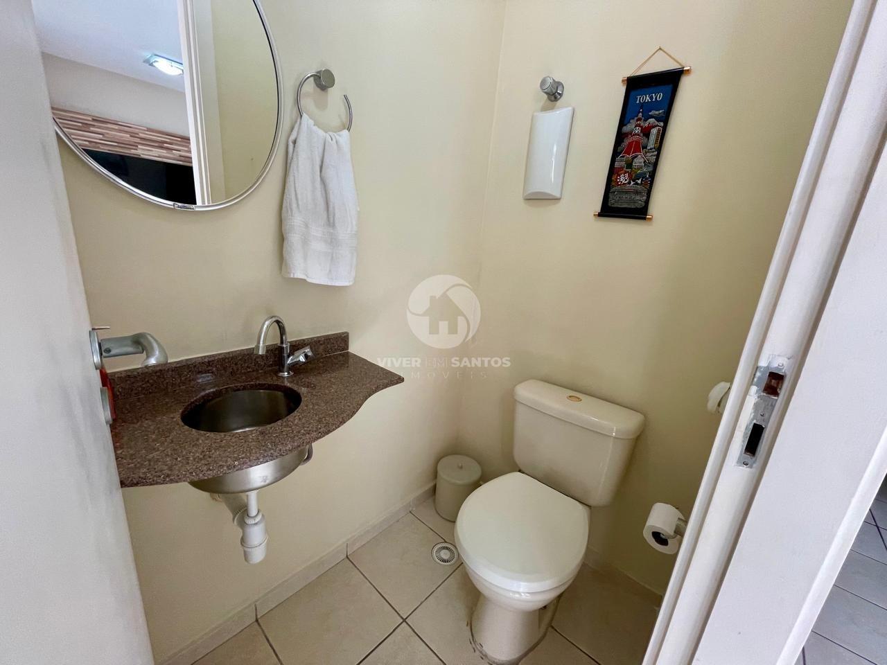 Apartamento Duplex 160 m², 3 Dormitórios, Suíte, Varanda com Churrasqueira e 2 Vagas no Boqueirão – Santos/SP em Boqueirão, Santos — foto 14