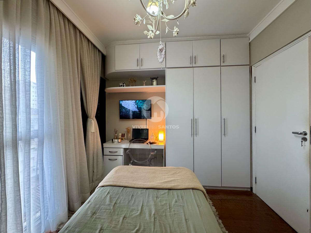 Apartamento 110 m², 3 Dormitórios, Suíte, Hall Privativo e Vaga Demarcada no Boqueirão – Santos/SP em Boqueirão, Santos — foto 3