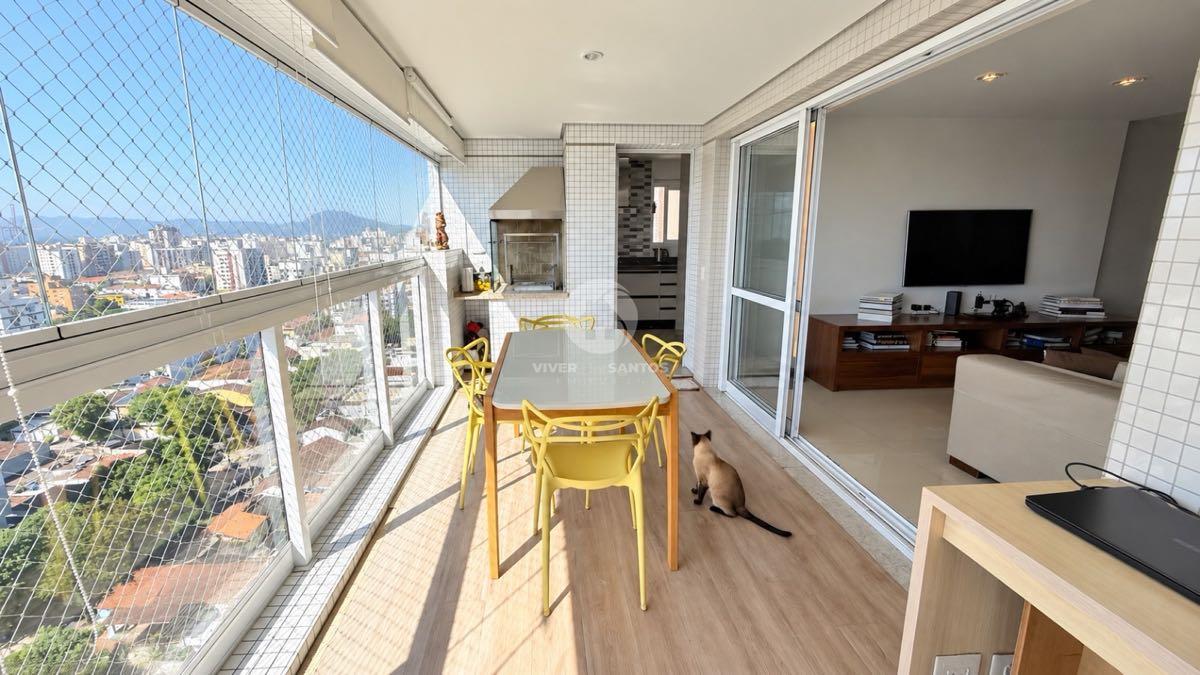 Apartamento 131 m², 3 Dormitórios, Suíte com Closet, Varanda Gourmet, 2 Vagas e Lazer Completo no Embaré – Santos/SP em Embaré, Santos — foto 9