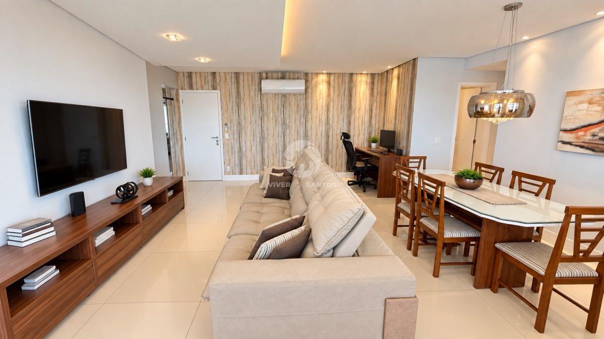 Apartamento 131 m², 3 Dormitórios, Suíte com Closet, Varanda Gourmet, 2 Vagas e Lazer Completo no Embaré – Santos/SP em Embaré, Santos — foto 6