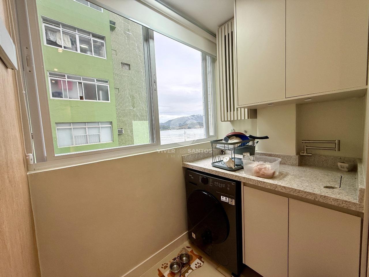 Apartamento Frente Mar 67 m², 1 Dormitório com Closet, Varanda Gourmet e Vaga na Aparecida – Santos/SP em Aparecida, Santos — foto 18