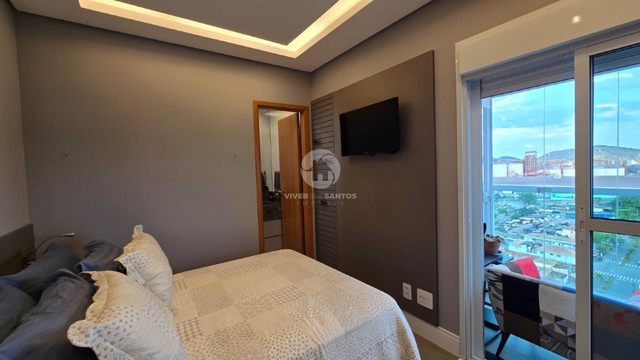 Apartamento Mobiliado 75 m², 2 Dormitórios, Suíte, Vista para o Mar e Vaga Demarcada na Ponta da Praia – Santos/SP em Ponta da Praia, Santos — foto 18