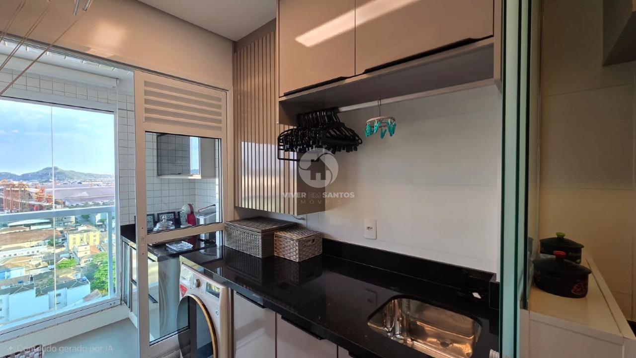 Apartamento Mobiliado 75 m², 2 Dormitórios, Suíte, Vista para o Mar e Vaga Demarcada na Ponta da Praia – Santos/SP em Ponta da Praia, Santos — foto 12
