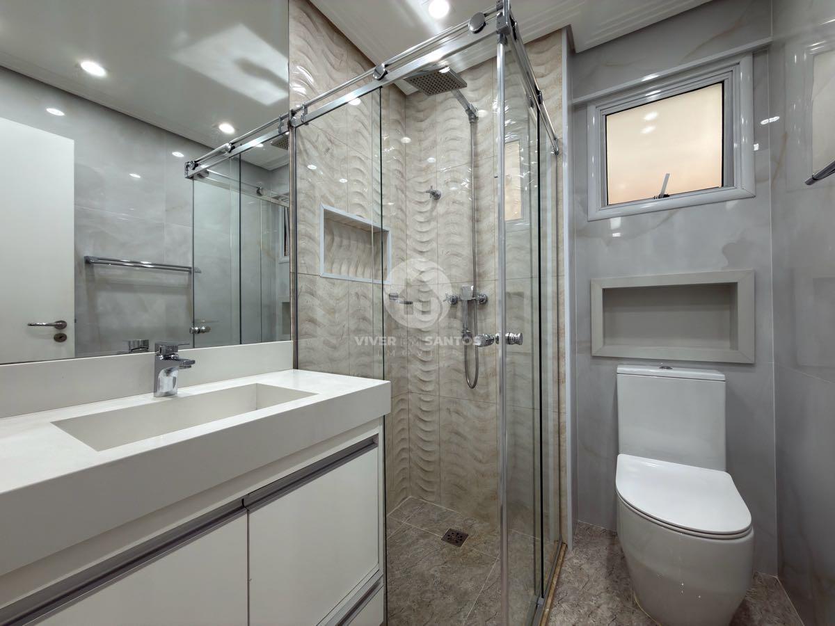 Apartamento 109 m², 3 Dormitórios, Suíte, Varanda Gourmet, Vista Livre e 2 Vagas no Gonzaga – Santos/SP em Gonzaga, Santos — foto 12