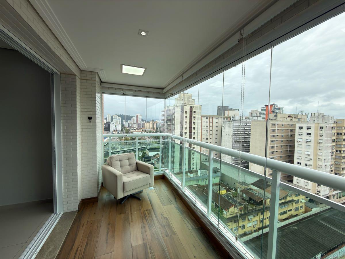 Apartamento 109 m², 3 Dormitórios, Suíte, Varanda Gourmet, Vista Livre e 2 Vagas no Gonzaga – Santos/SP em Gonzaga, Santos — foto 3