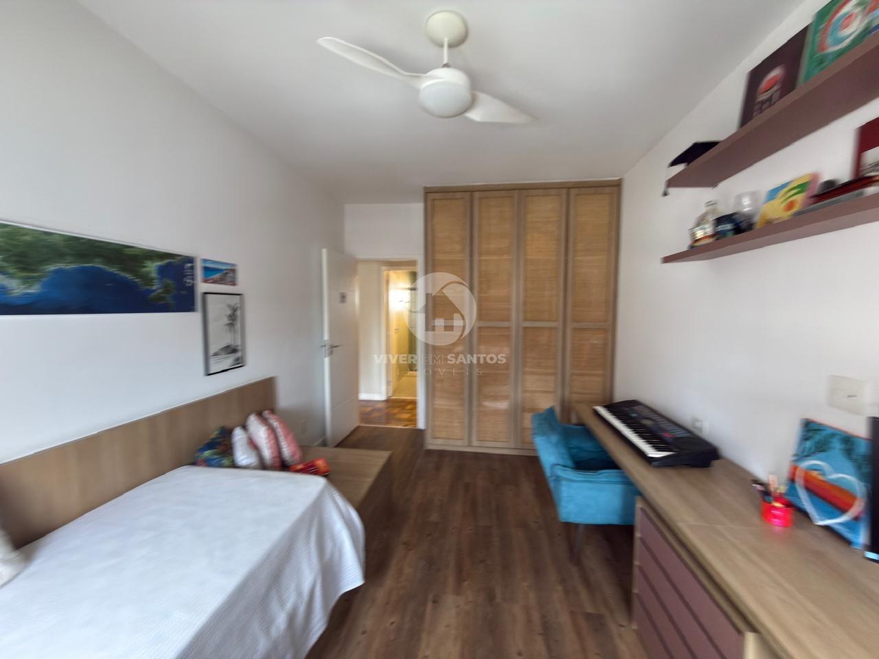 Apartamento Frente Mar 144 m², Reformado, 3 Dormitórios, Suíte, Andar Alto e Vaga Demarcada na Ponta da Praia – Santos/SP em Ponta da Praia, Santos — foto 18
