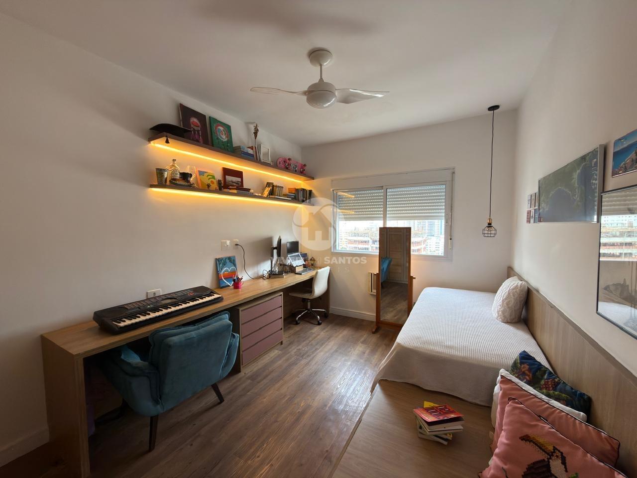 Apartamento Frente Mar 144 m², Reformado, 3 Dormitórios, Suíte, Andar Alto e Vaga Demarcada na Ponta da Praia – Santos/SP em Ponta da Praia, Santos — foto 13