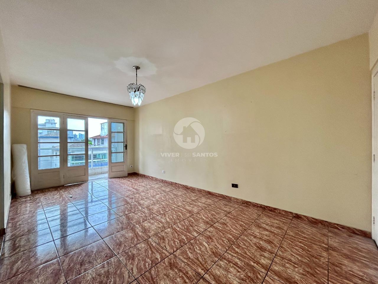 Apartamento de Frente, 2 Dormitórios, Sacada, Dependência Completa e Vaga Demarcada na Aparecida – Santos/SP em Aparecida, Santos — foto 3