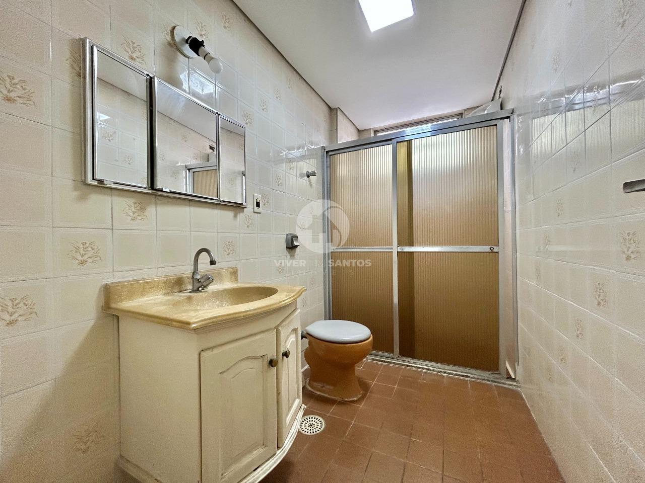 Apartamento de Frente, 2 Dormitórios, Sacada, Dependência Completa e Vaga Demarcada na Aparecida – Santos/SP em Aparecida, Santos — foto 9