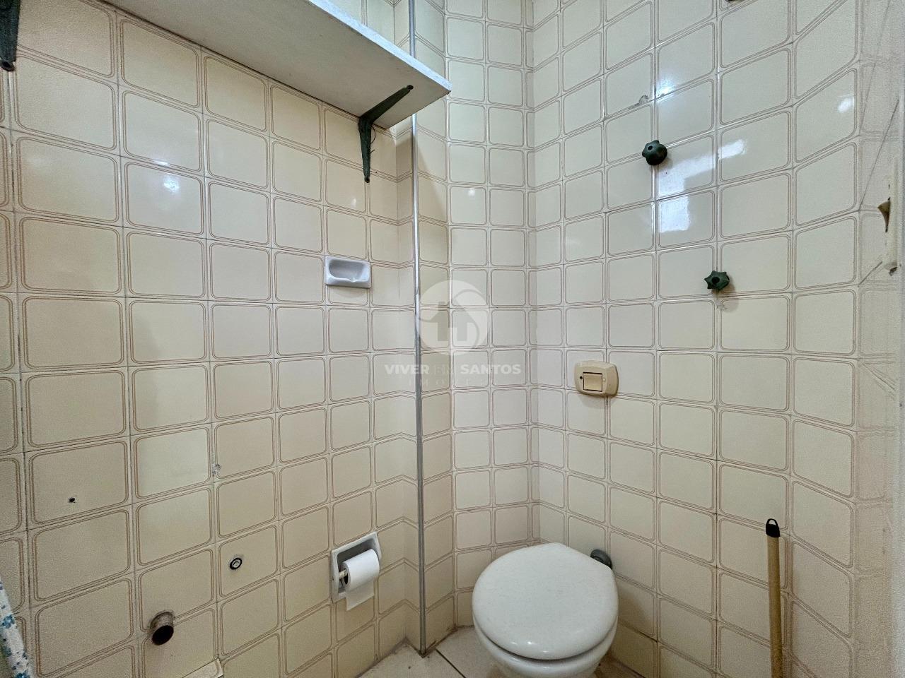Apartamento de Frente, 2 Dormitórios, Sacada, Dependência Completa e Vaga Demarcada na Aparecida – Santos/SP em Aparecida, Santos — foto 19