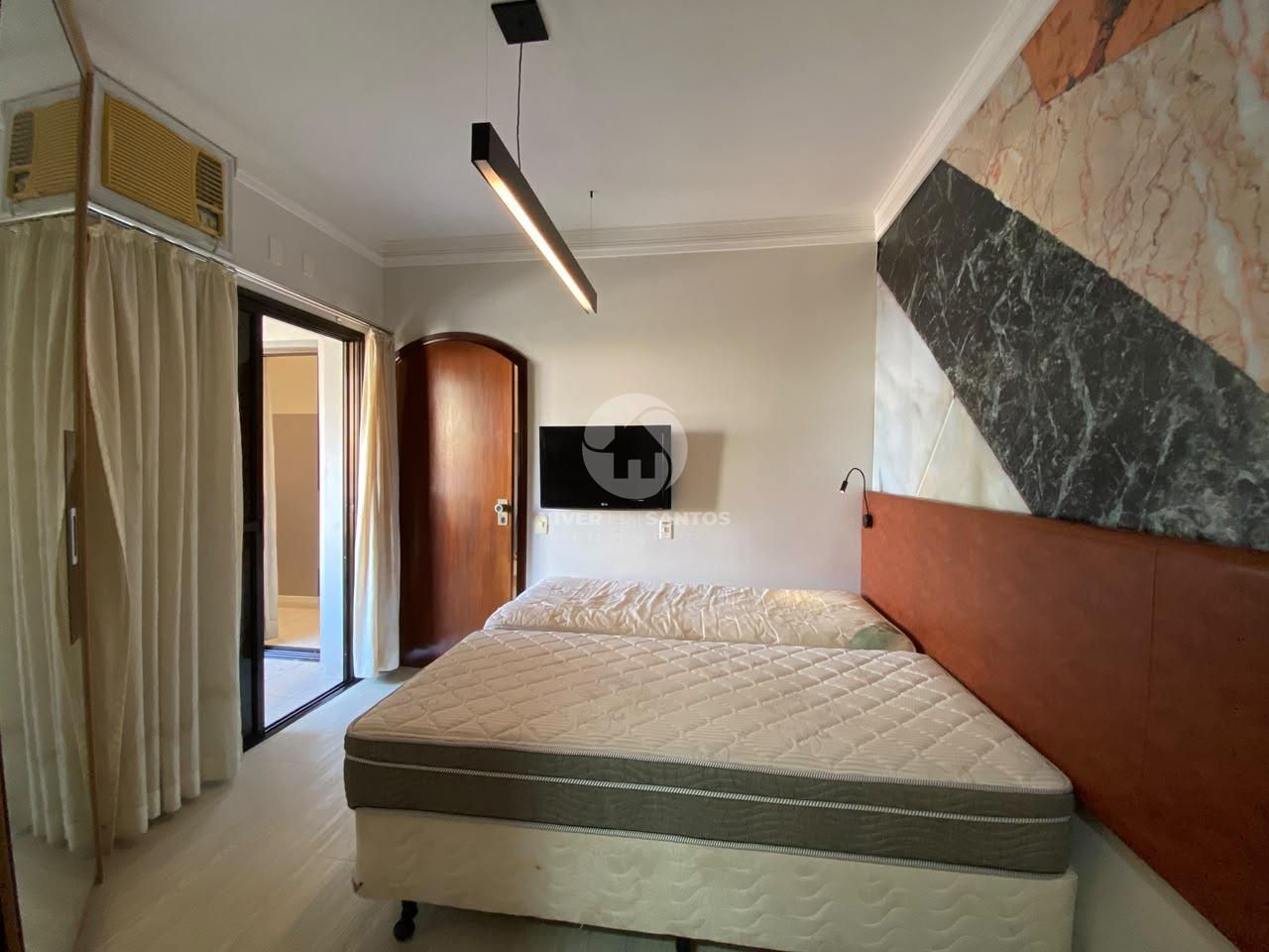 Flat 1 Suíte, Sacada com Vista Livre, Serviços de Hotel e Vaga no Gonzaga – Santos/SP em Gonzaga, Santos — foto 9