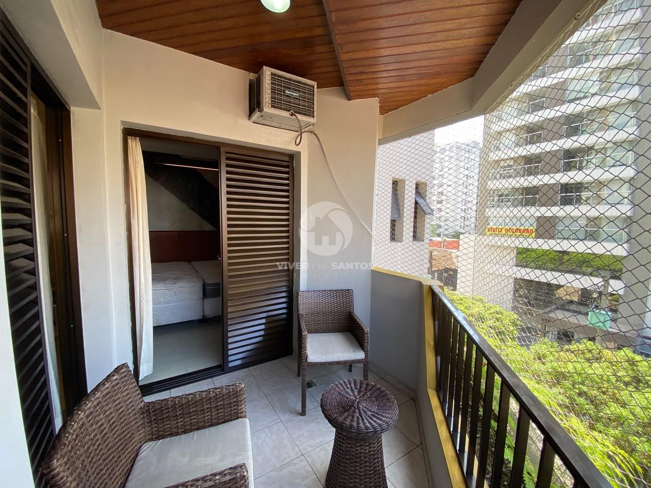 Flat 1 Suíte, Sacada com Vista Livre, Serviços de Hotel e Vaga no Gonzaga – Santos/SP em Gonzaga, Santos — foto 7