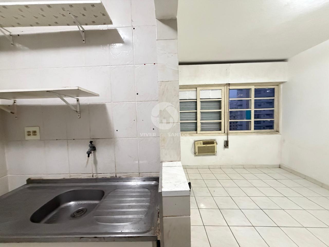 Sala Living em Andar Alto, Prédio Frente Mar na Aparecida – Santos/SP em Embaré, Santos — foto 8