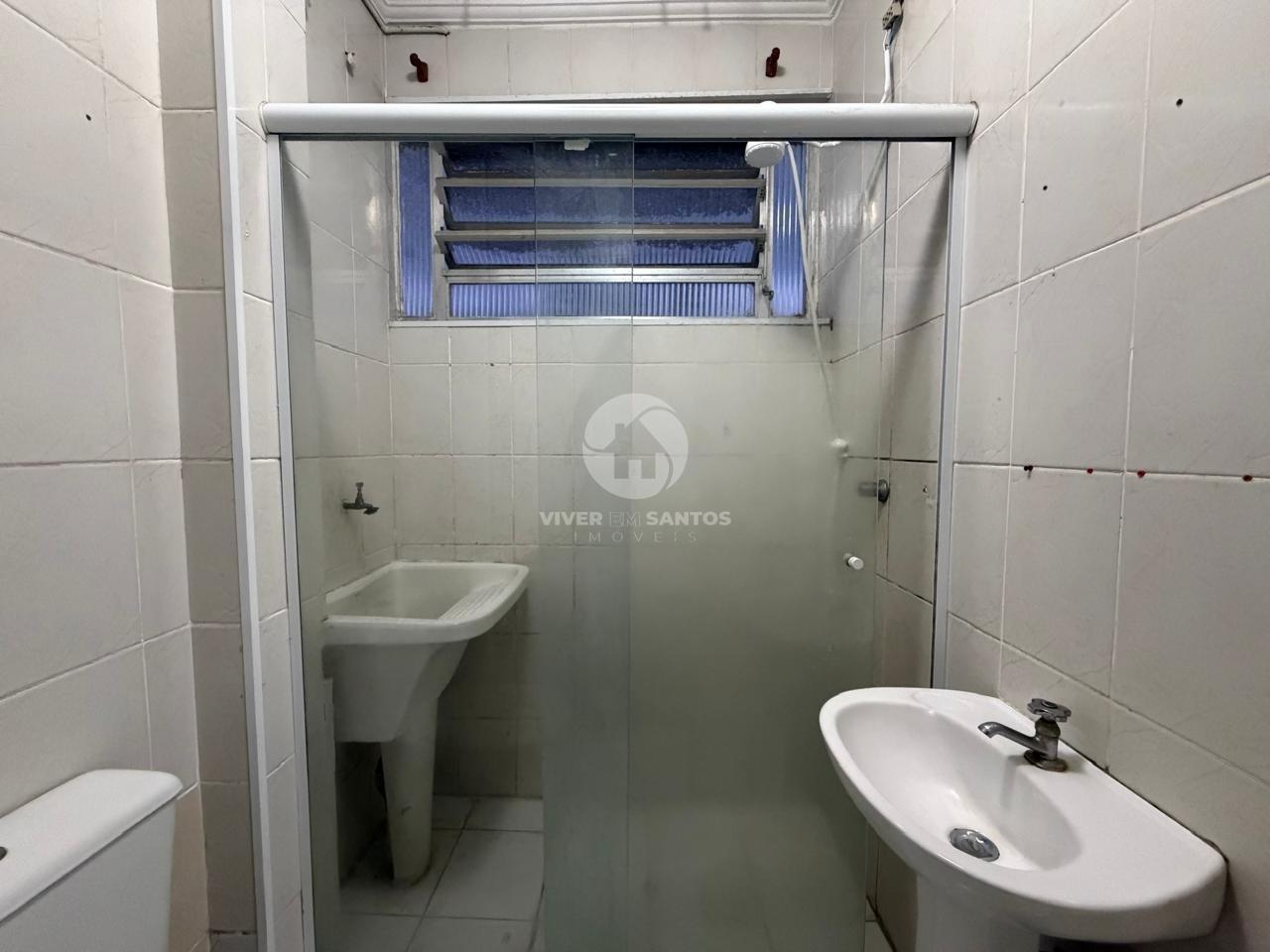 Sala Living em Andar Alto, Prédio Frente Mar na Aparecida – Santos/SP em Embaré, Santos — foto 13