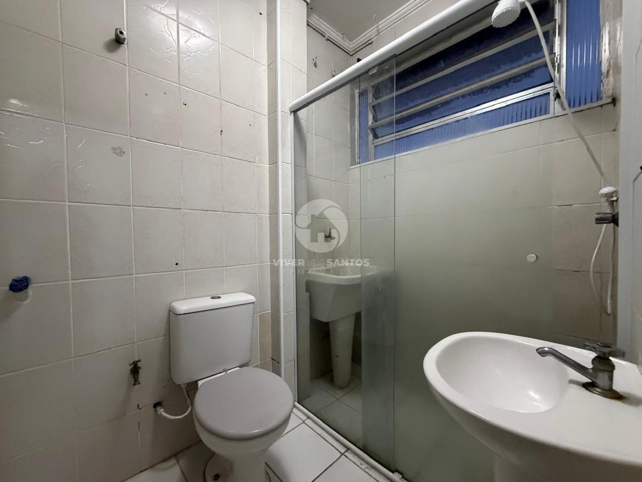 Sala Living em Andar Alto, Prédio Frente Mar na Aparecida – Santos/SP em Embaré, Santos — foto 12