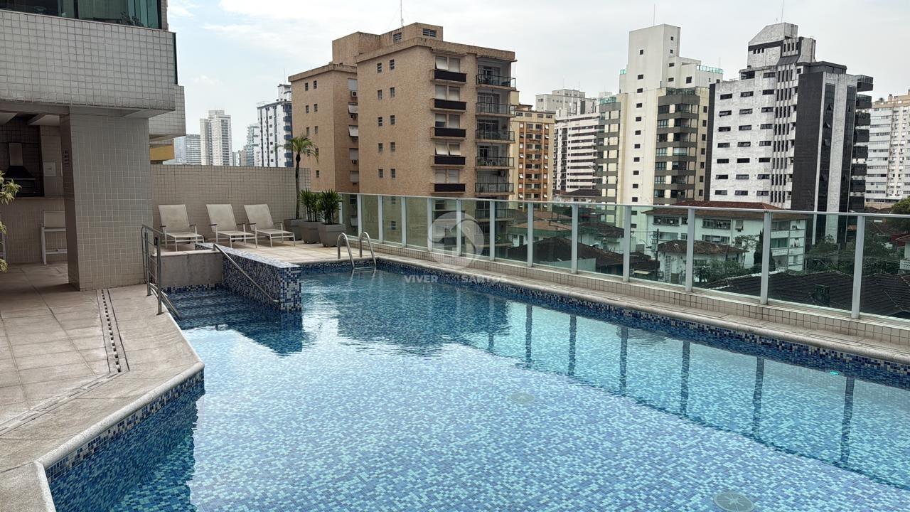 Apartamento Mobiliado 52 m², 1 Dormitório, Varanda com Vista Livre, Vaga e Lazer Completo no Gonzaga – Santos/SP em Gonzaga, Santos — foto 21