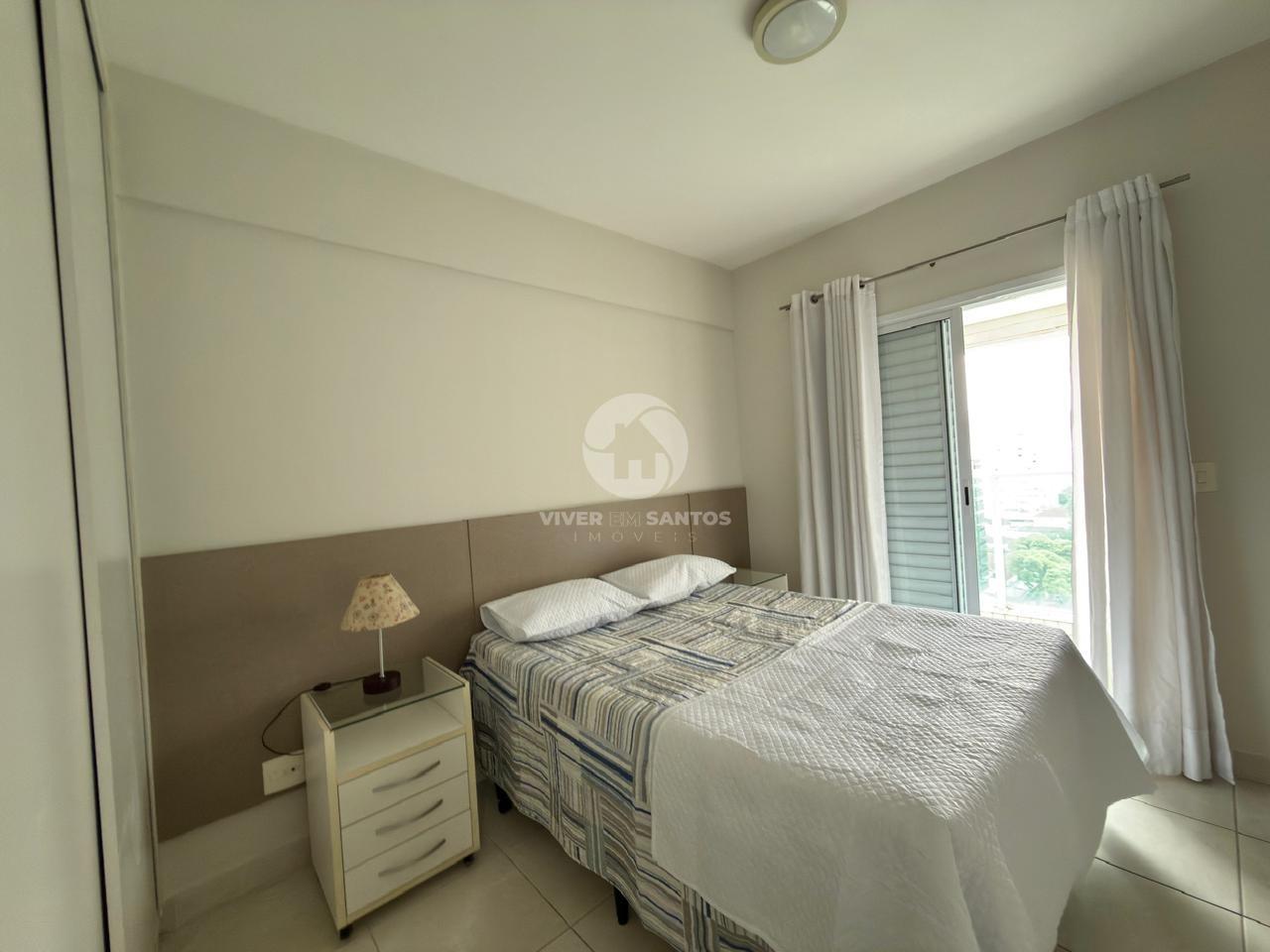 Apartamento Mobiliado 52 m², 1 Dormitório, Varanda com Vista Livre, Vaga e Lazer Completo no Gonzaga – Santos/SP em Gonzaga, Santos — foto 11