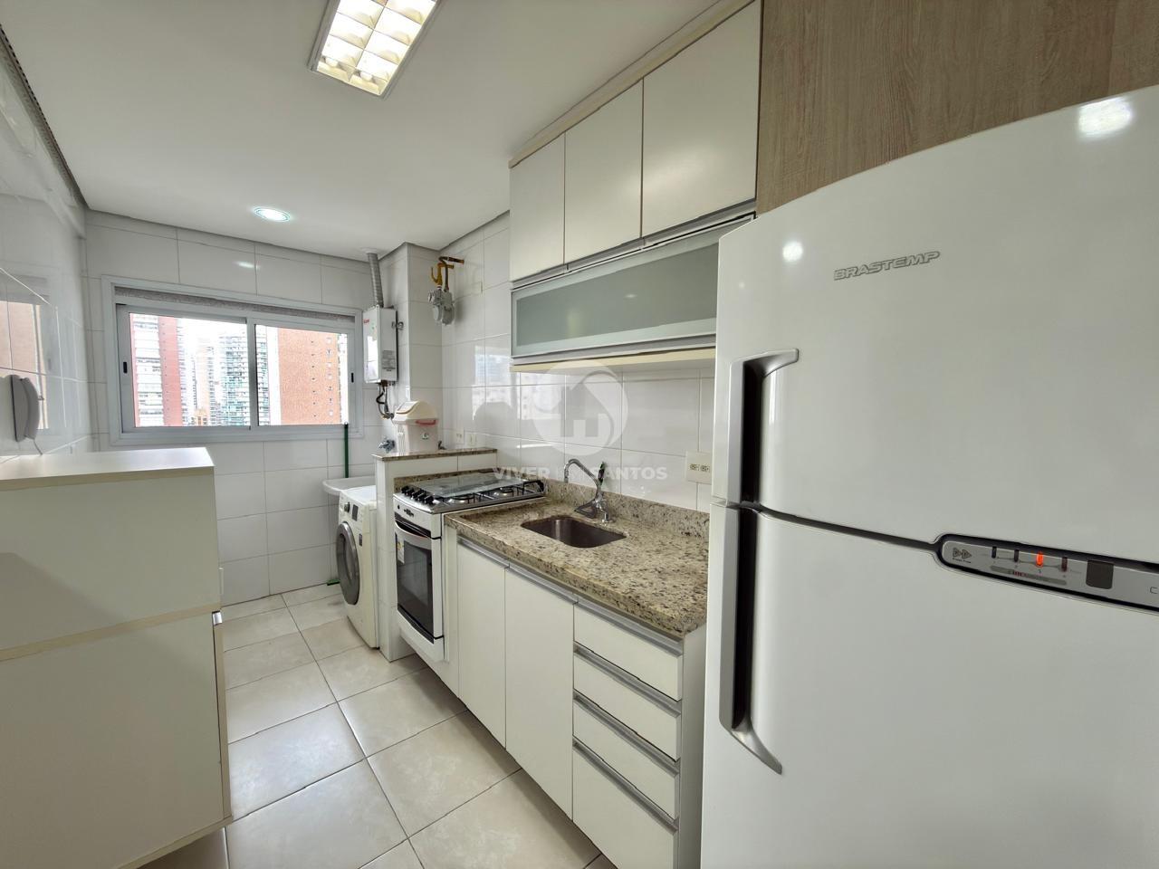 Apartamento Mobiliado 52 m², 1 Dormitório, Varanda com Vista Livre, Vaga e Lazer Completo no Gonzaga – Santos/SP em Gonzaga, Santos — foto 14
