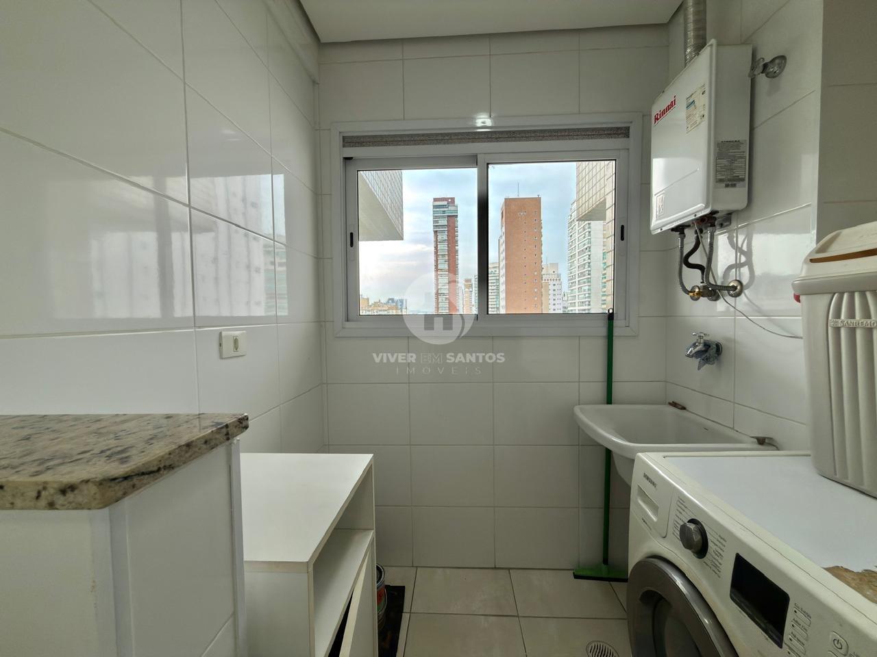 Apartamento Mobiliado 52 m², 1 Dormitório, Varanda com Vista Livre, Vaga e Lazer Completo no Gonzaga – Santos/SP em Gonzaga, Santos — foto 17