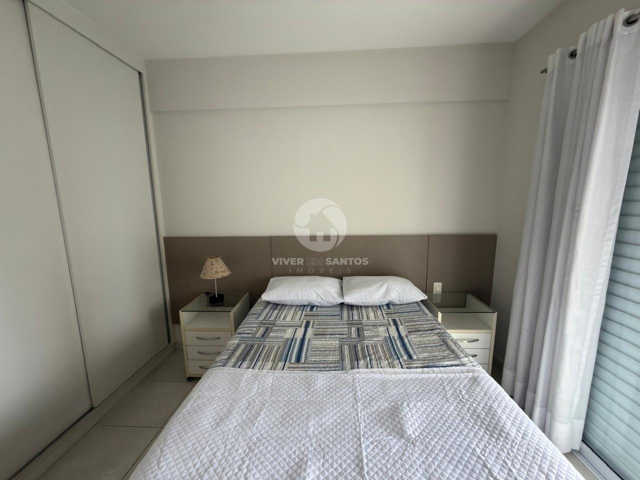 Apartamento Mobiliado 52 m², 1 Dormitório, Varanda com Vista Livre, Vaga e Lazer Completo no Gonzaga – Santos/SP em Gonzaga, Santos — foto 10