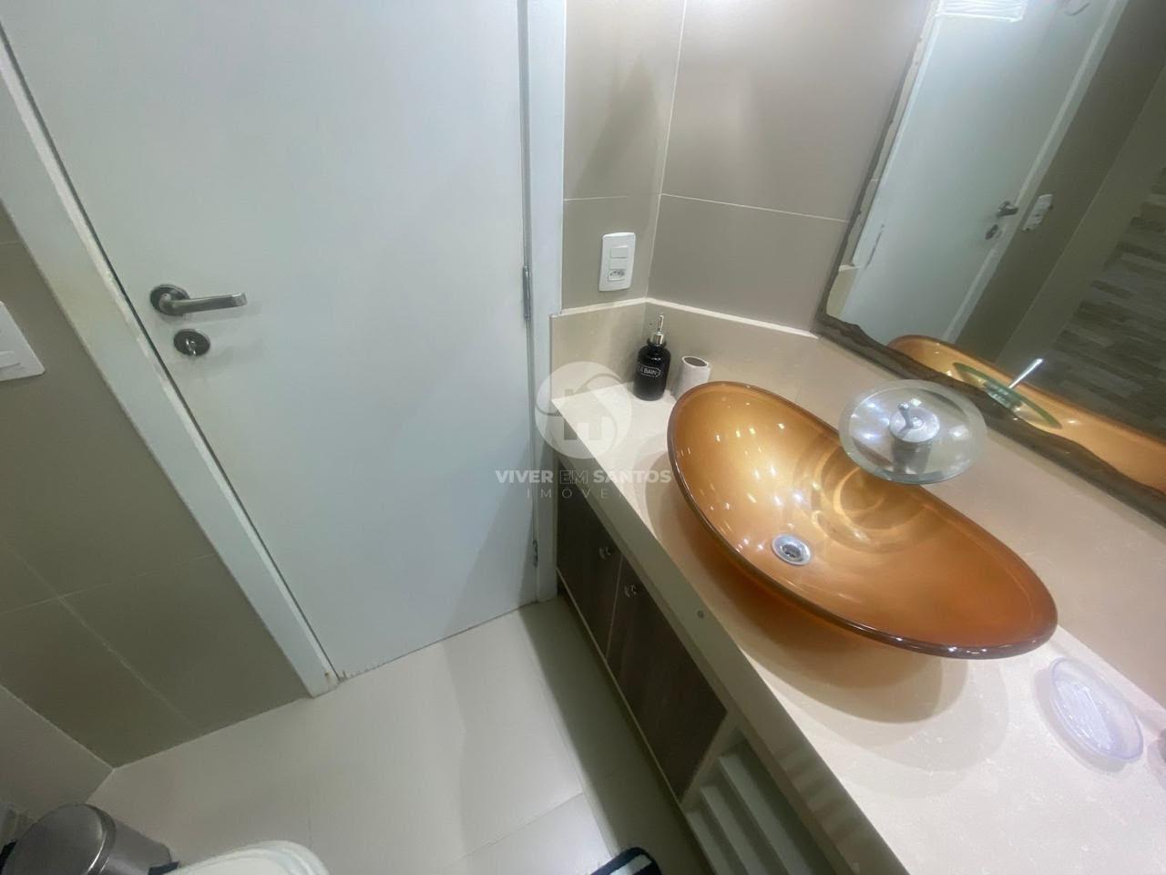 Apartamento 104 m², 2 Dormitórios, Suíte, Varanda e Vista para o Mar no Boqueirão – Santos/SP em Boqueirão, Santos — foto 9