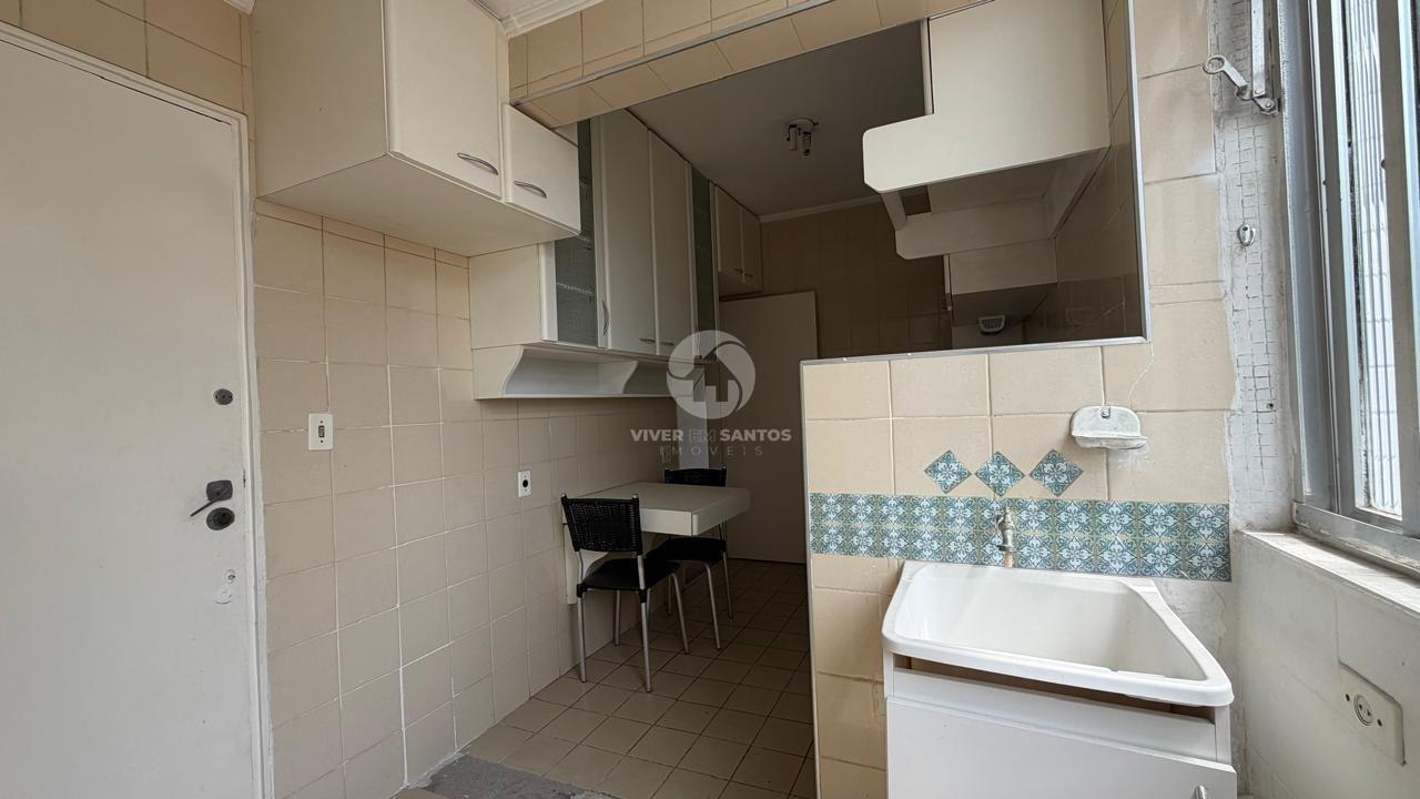 Apartamento 2 Dormitórios, Dependência Completa e Potencial para Modernização na Quadra da Praia – Aparecida, Santos/SP em Aparecida, Santos — foto 23