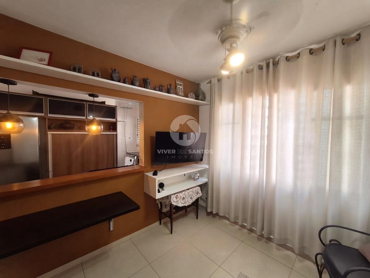 Apartamento Modernizado, 1 Dormitório, Cozinha Planejada e Garagem no José Menino – Santos/SP em José Menino, Santos — foto 2