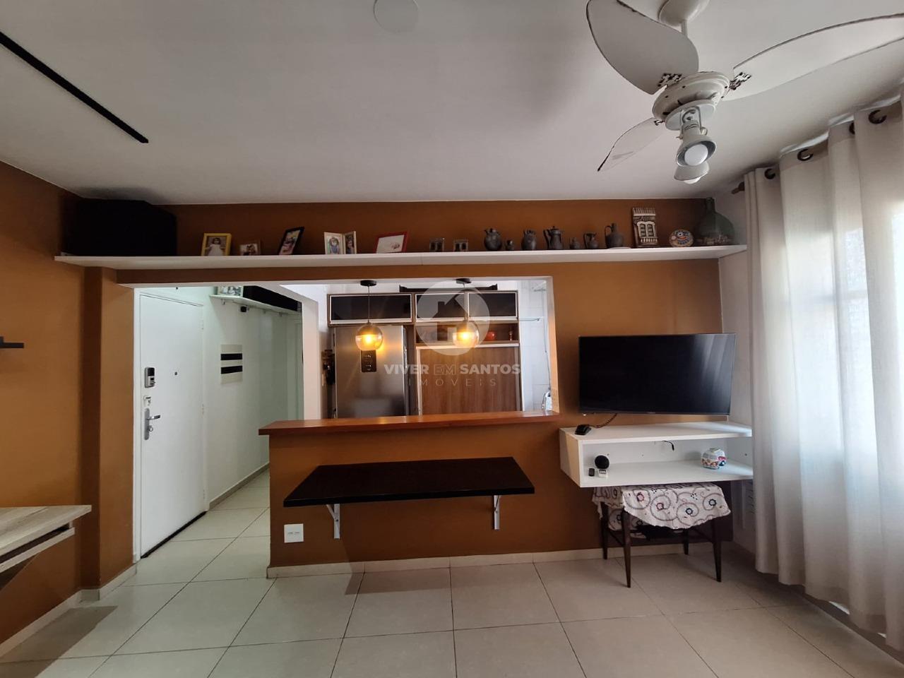 Apartamento Modernizado, 1 Dormitório, Cozinha Planejada e Garagem no José Menino – Santos/SP em José Menino, Santos — foto 4