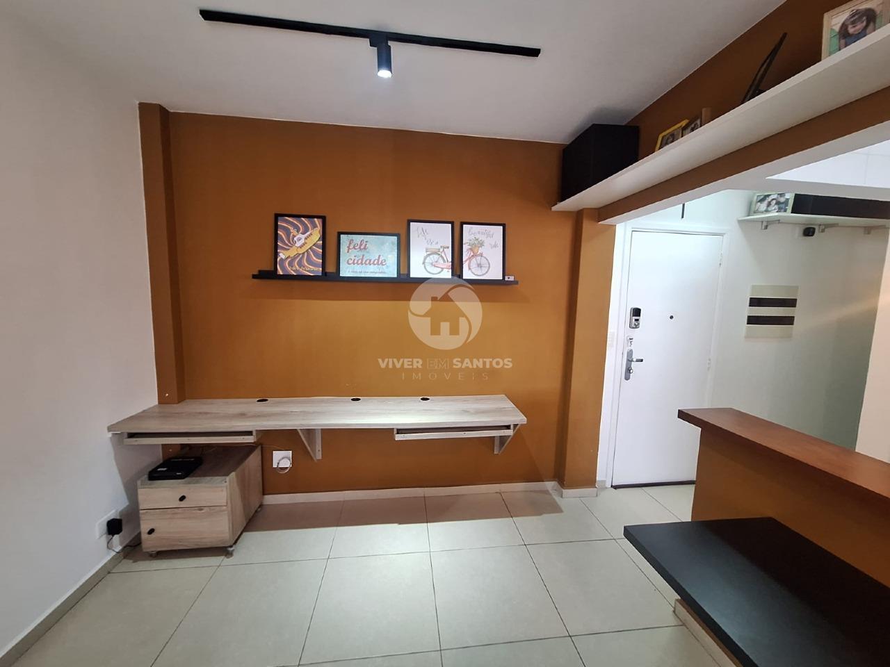 Apartamento Modernizado, 1 Dormitório, Cozinha Planejada e Garagem no José Menino – Santos/SP em José Menino, Santos — foto 3