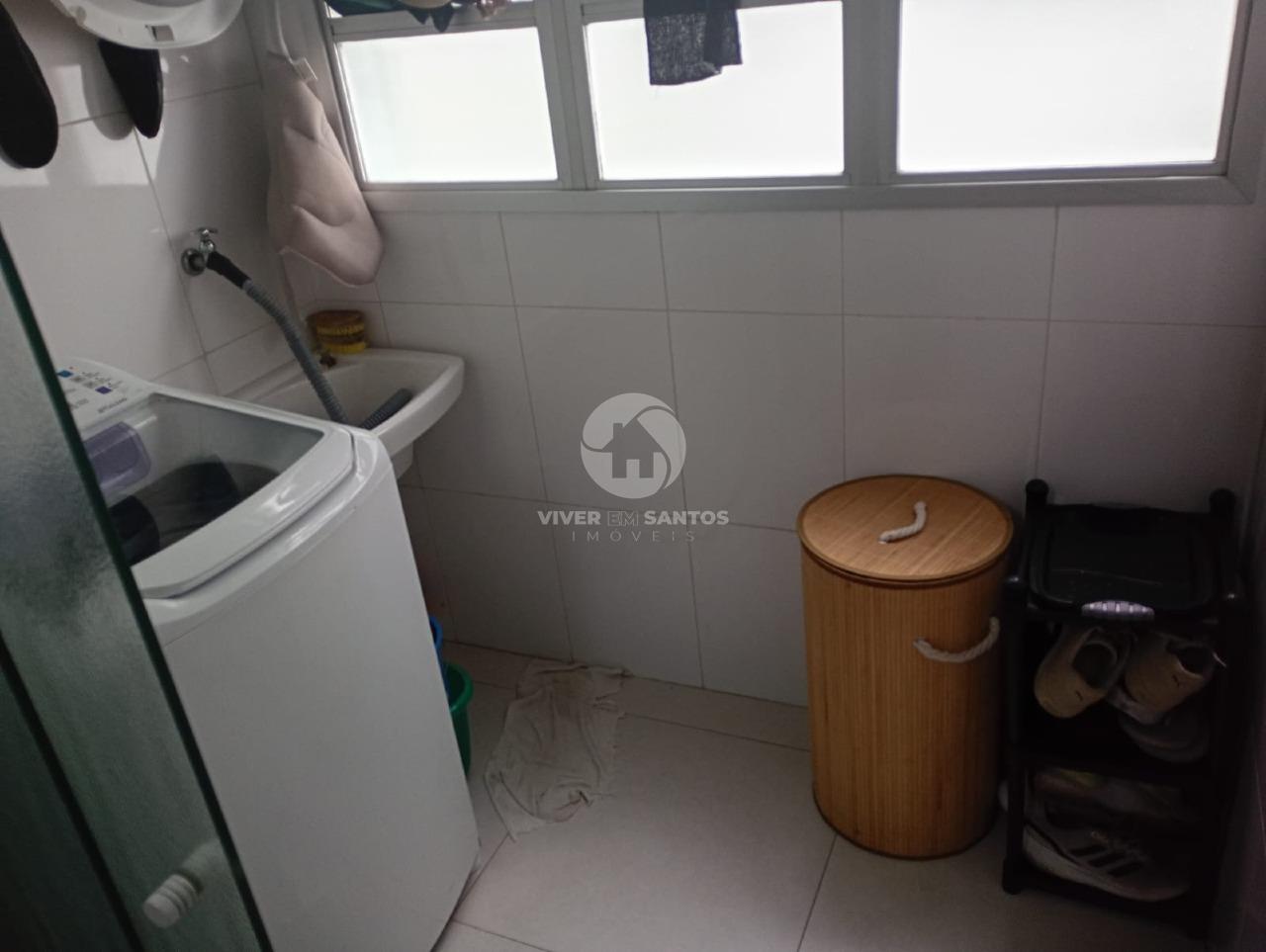 Apartamento 2 Dormitórios, Cozinha em Conceito Aberto, Porcelanato e Garagem na Encruzilhada – Santos/SP em Vila Mathias, Santos — foto 12