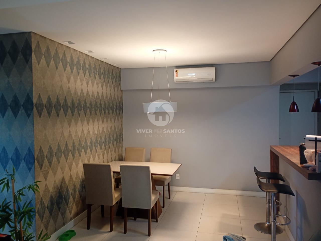 Apartamento 2 Dormitórios, Cozinha em Conceito Aberto, Porcelanato e Garagem na Encruzilhada – Santos/SP em Vila Mathias, Santos — foto 3