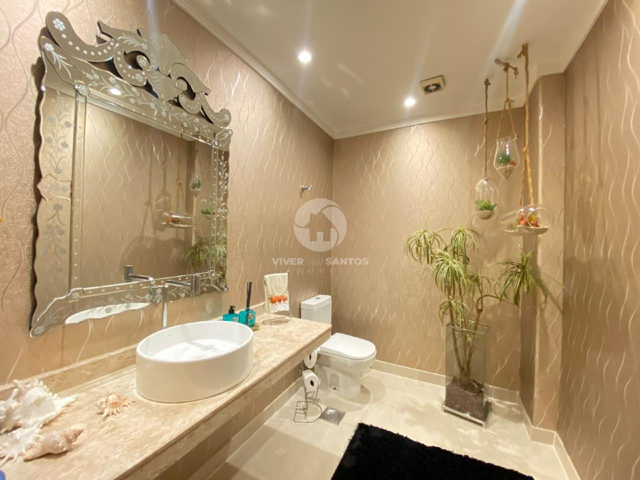 Apartamento Alto Padrão 227 m², 3 Suítes com Closet, Varanda Gourmet e 3 Vagas na Aparecida – Santos/SP em Aparecida, Santos — foto 10