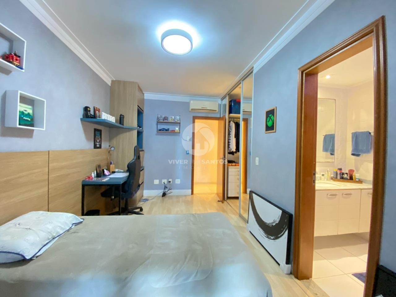 Apartamento Alto Padrão 227 m², 3 Suítes com Closet, Varanda Gourmet e 3 Vagas na Aparecida – Santos/SP em Aparecida, Santos — foto 19