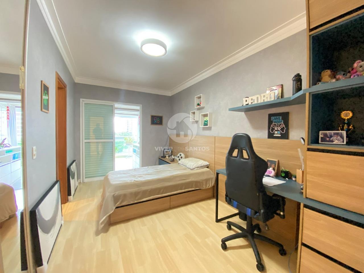 Apartamento Alto Padrão 227 m², 3 Suítes com Closet, Varanda Gourmet e 3 Vagas na Aparecida – Santos/SP em Aparecida, Santos — foto 23