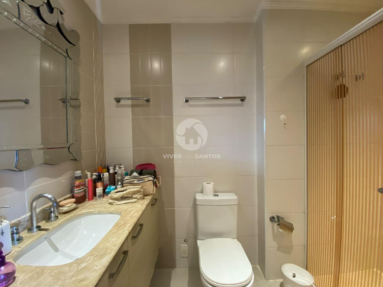 Apartamento Alto Padrão 227 m², 3 Suítes com Closet, Varanda Gourmet e 3 Vagas na Aparecida – Santos/SP em Aparecida, Santos — foto 15