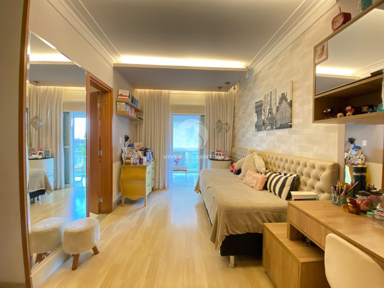 Apartamento Alto Padrão 227 m², 3 Suítes com Closet, Varanda Gourmet e 3 Vagas na Aparecida – Santos/SP em Aparecida, Santos — foto 13