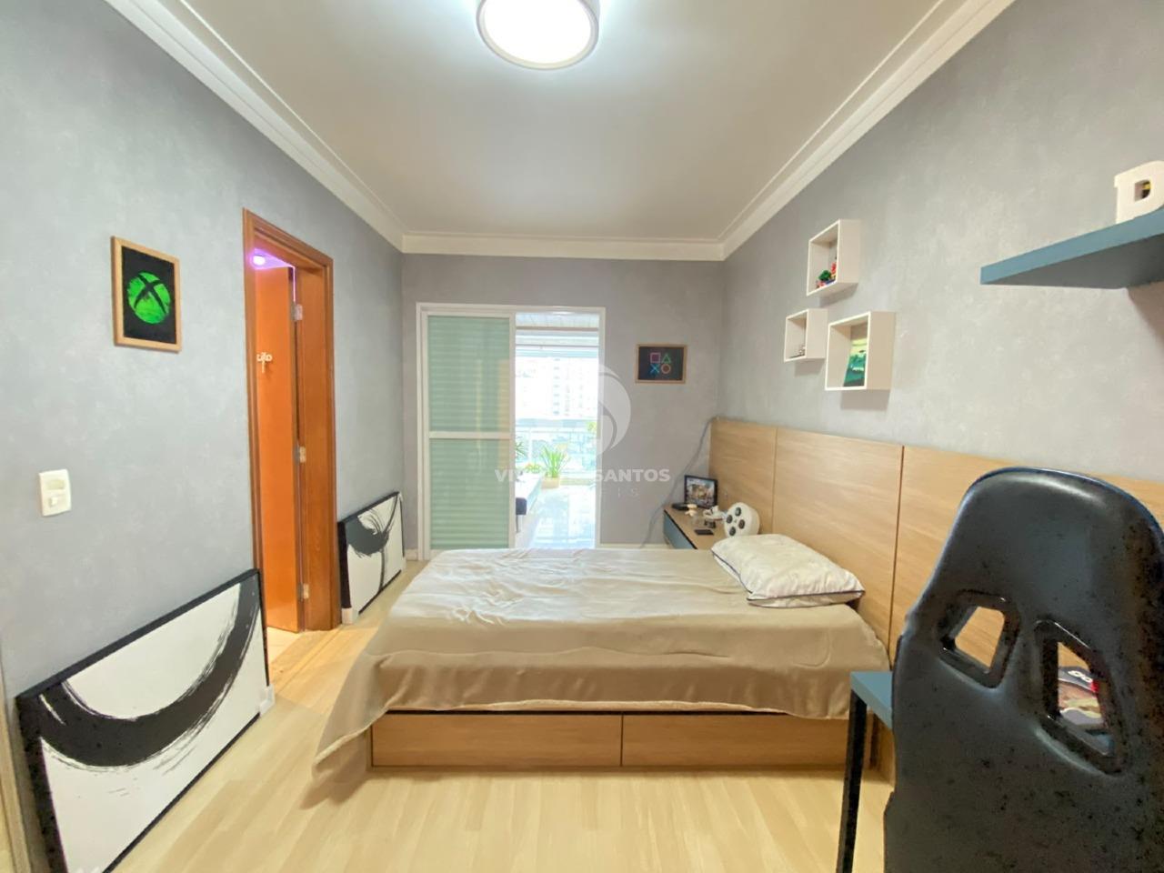Apartamento Alto Padrão 227 m², 3 Suítes com Closet, Varanda Gourmet e 3 Vagas na Aparecida – Santos/SP em Aparecida, Santos — foto 22