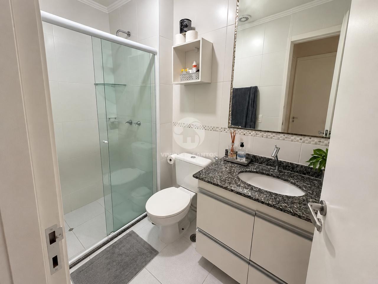 Apartamento 2 Dormitórios, Suíte, Sacada com Vista Livre e Lazer Completo Próximo à Av. Afonso Pena no Estuário – Santos/SP em Estuário, Santos — foto 12