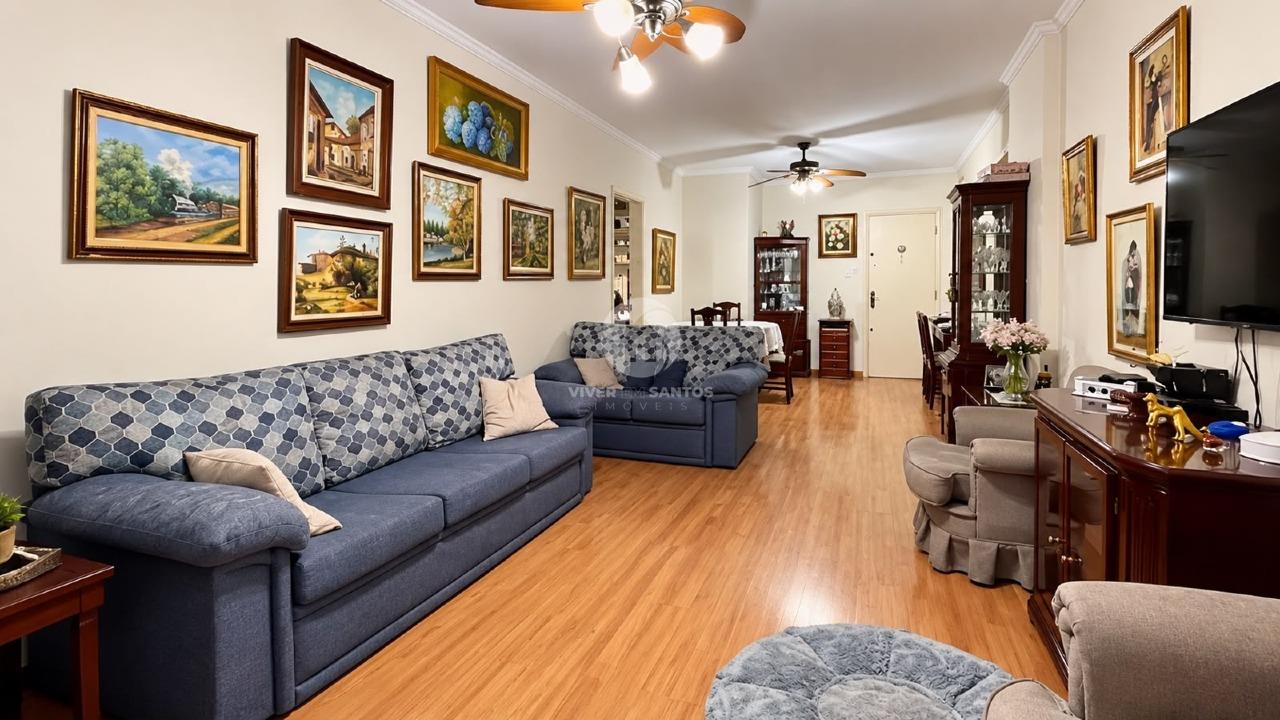 Apartamento 130 m², 3 Dormitórios, Suíte, Varandas e Lazer no Campo Grande – Santos/SP em Campo Grande, Santos — foto 2