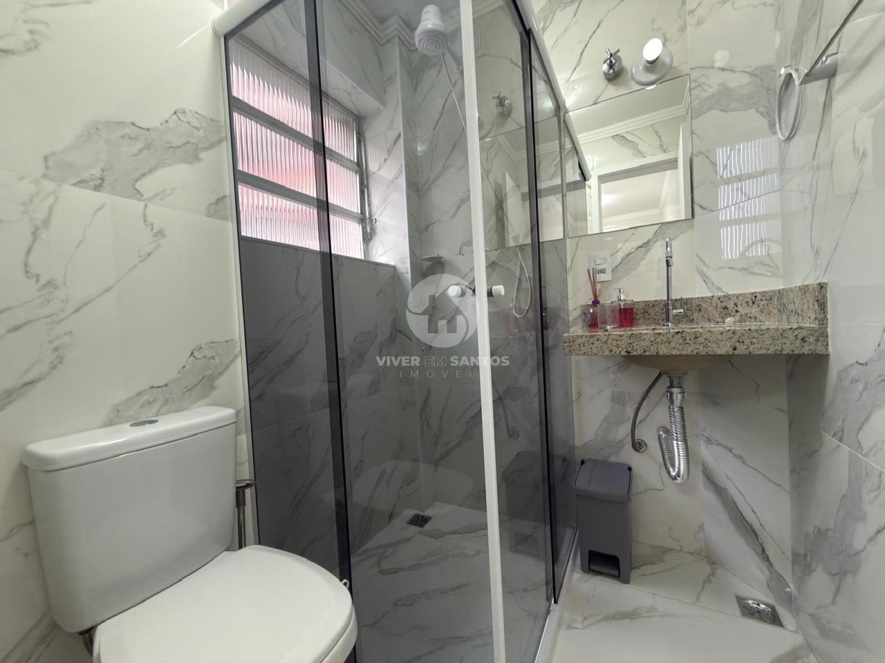 Apartamento Reformado e Mobiliado, 1 Dormitório e Vista para o Mar a 50 Metros da Praia no Embaré – Santos/SP em Embaré, Santos — foto 17