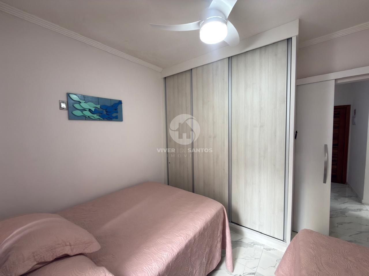 Apartamento Reformado e Mobiliado, 1 Dormitório e Vista para o Mar a 50 Metros da Praia no Embaré – Santos/SP em Embaré, Santos — foto 13